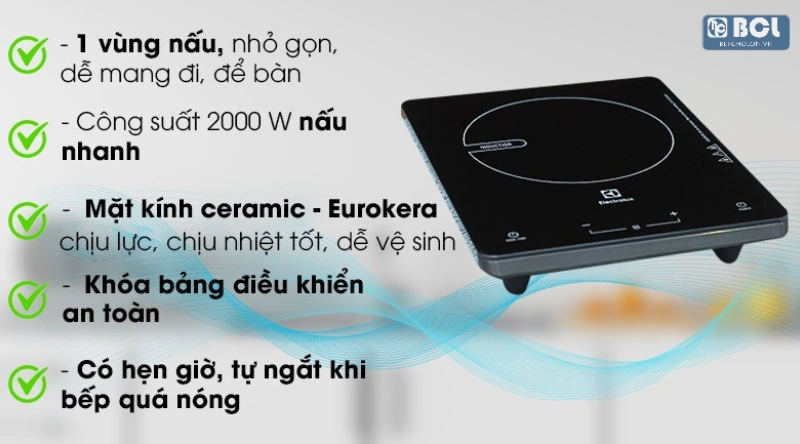 Bếp điện từ Electrolux ETD29KC